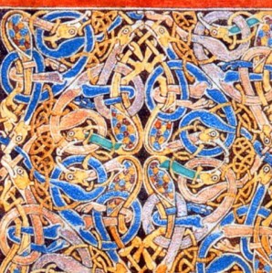 Detail from an Anglo-Saxon manuscript