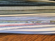 Today's stack of marking awaits