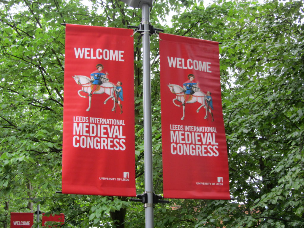 Leeds international medieval congress welcome banner