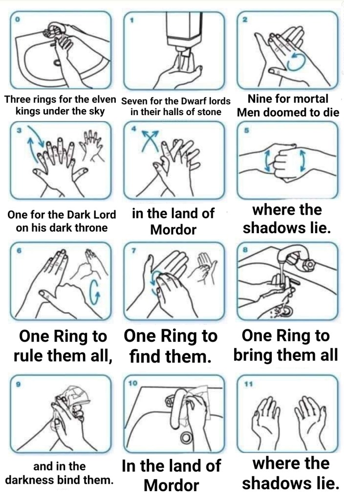hand washing technique with Ring verse